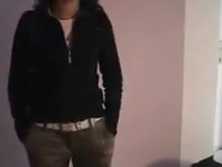 Bashful Teenager Totally Uncovered Presenting Off Her Trimmed Crotch
